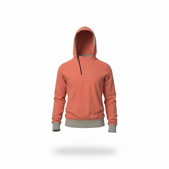 Helly Hansen Tops - Helly Hansen women's M 1/4 zip pullover sweatshirt coral pink grey hood lining